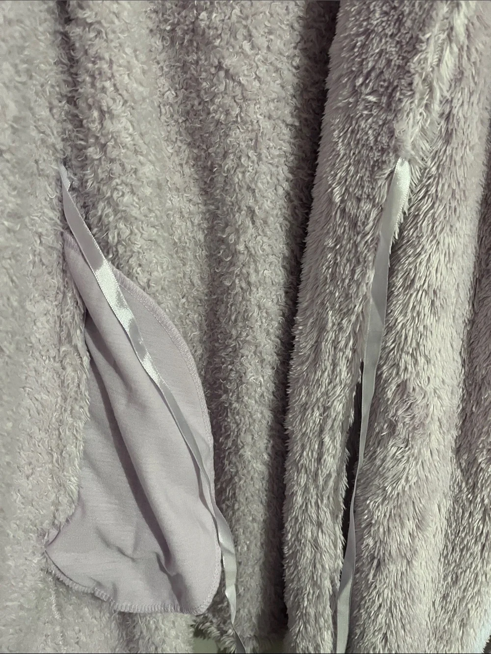 Capelli of New York Lavender Plush Hooded Robe women’s XL